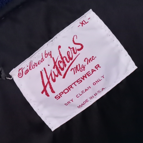 1980's Vintage Hatchers Mfg. Company Men's Leather/Wool Varsity Jacket
